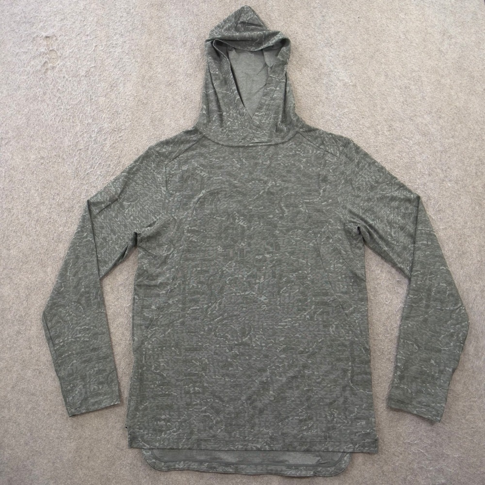 Dyne Hoodie Sweatshirt Mens Small Gray Camo Pullover Cassini Pullover New